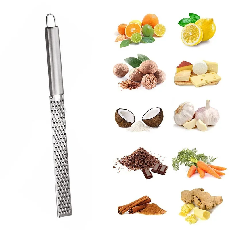 Handheld Cheese Grinder Stainless Steel Garlic Grater Vegetable Fruit Grinder Lemon Zester Citrus Ginger Cheese Grinding Tools