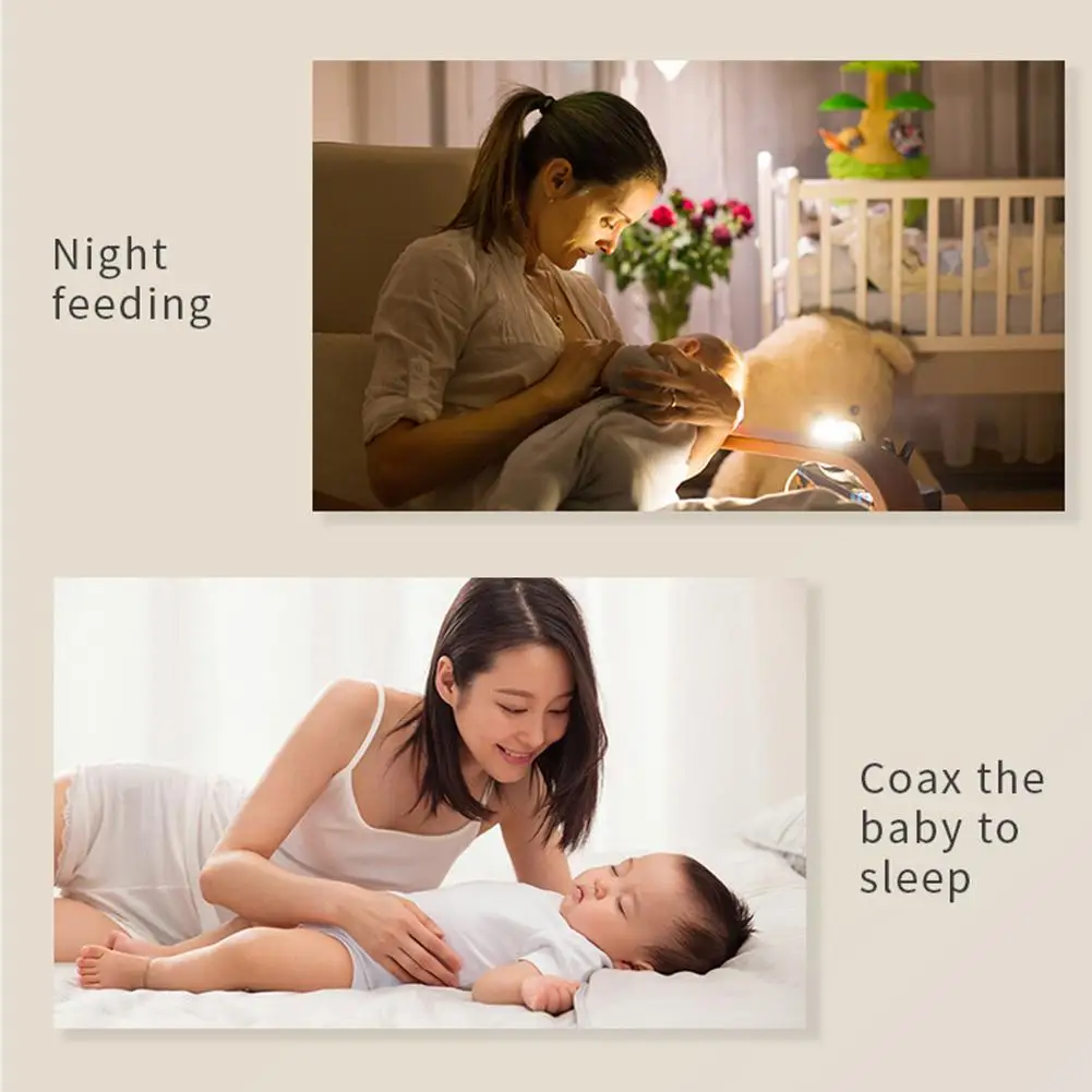 Máquina de ruído branco para dormir rgb, 2 com som calmante, recarregável, luz noturna led relaxante, áudio e lâmpada de sono para bebês
