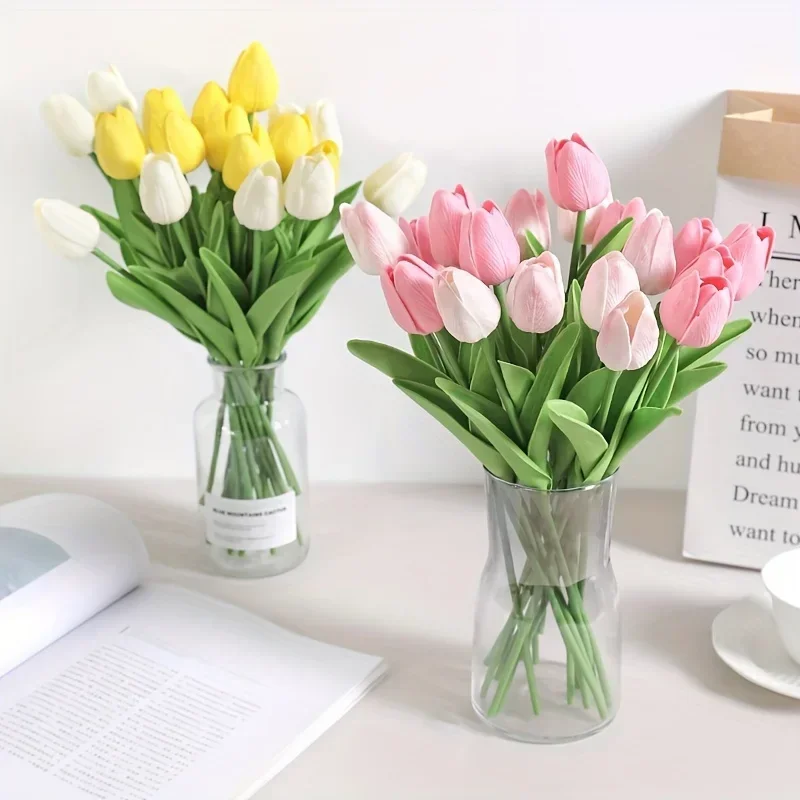 5/10pcs Tulpen blumen künstlicher Tulpen strauß pe Schaum gefälschte Blume für Hochzeits zeremonie Dekor Hausgarten Blumenstrauß Dekoration