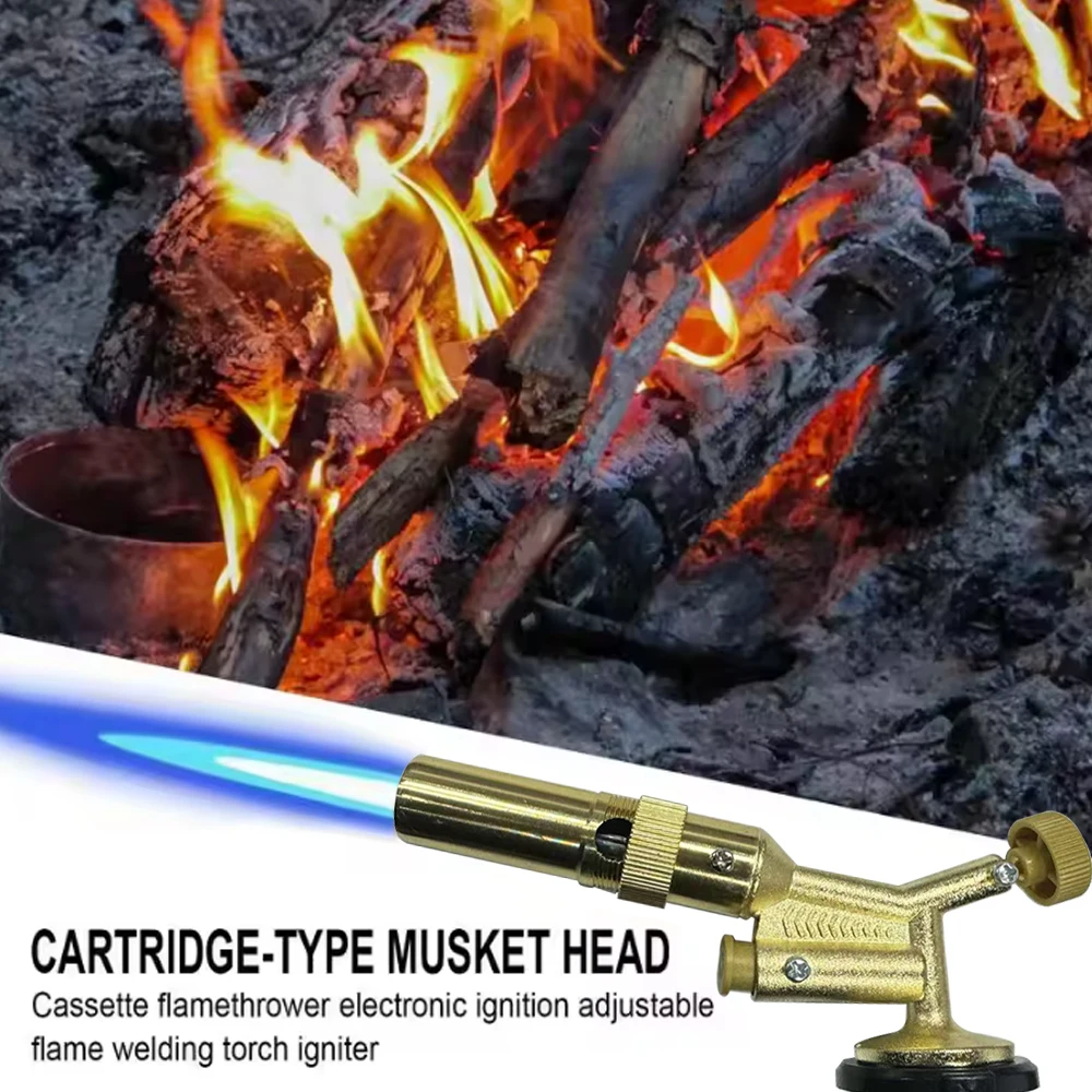 Welding Torch Gas Burner Flame Gun High Temperature Brass Copper Gas Torch Brazing Solder Propane Welding Plumbing