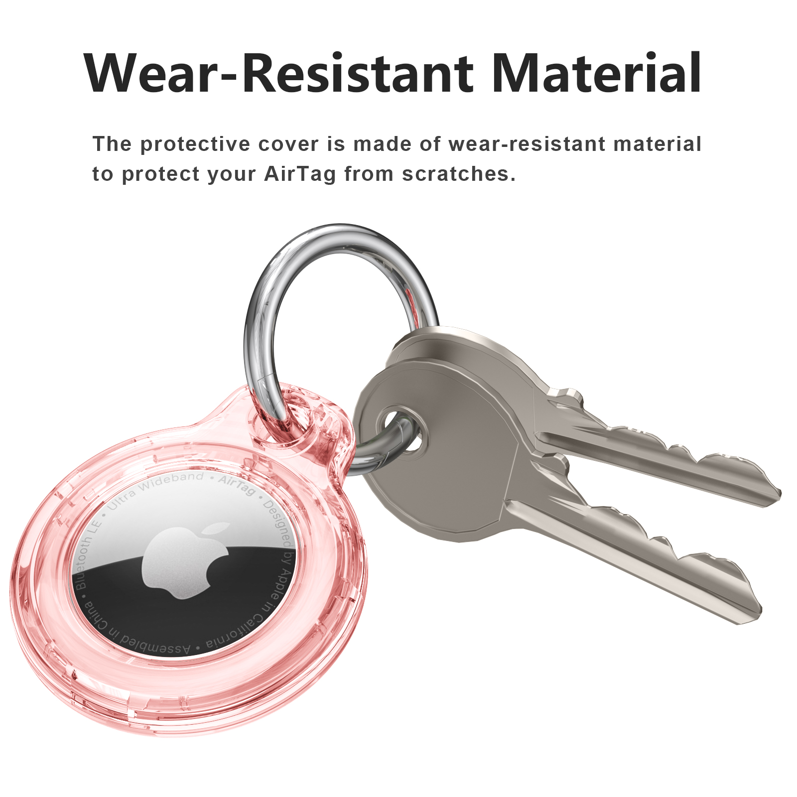 Funda para Apple Air portaetiquetas con llavero carcasa protectora accesorios de seguimiento duro PC AntiDrop Airtags llavero funda con etiqueta de aire