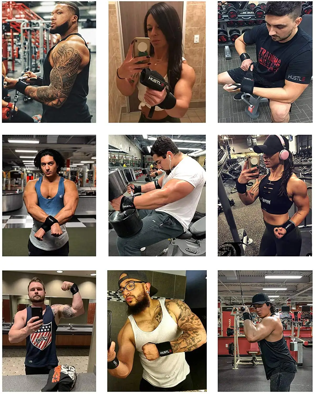 MKAS Weight Lifting Wrist Wraps For Powerlifting Gym Crossfit Brace Your Wrists to Push Heavier Wrist Support with Thumb Loop