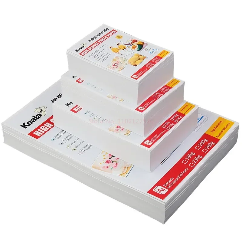 100 個 5 インチ 6 インチ 7 インチ高品質写真用紙フォトスタジオ用紙と光沢のある写真用紙 20 個 A4 アルバム写真に適した