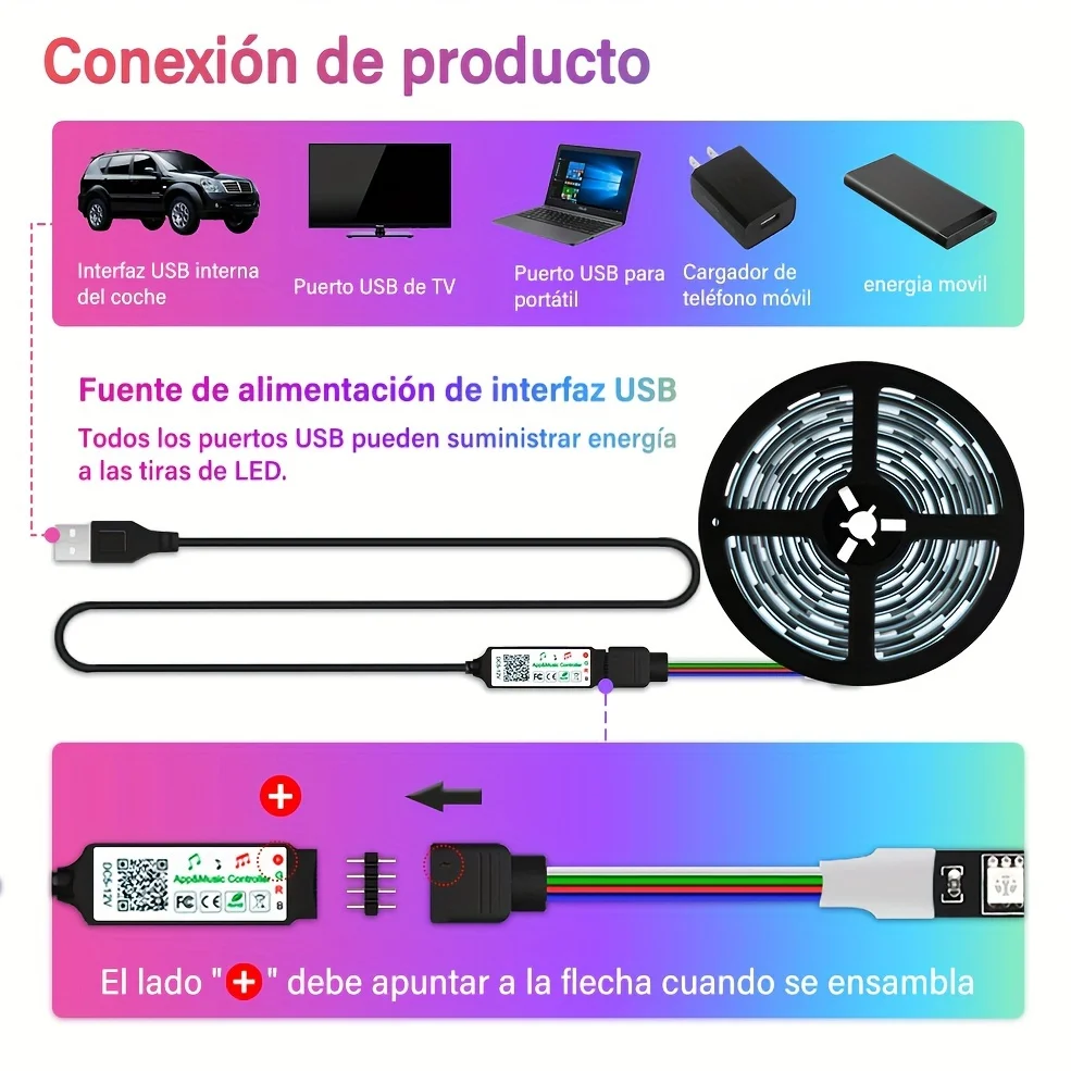 USB LED RGB Strip Lights WiFi App Control Support Alexa 5050 Music Sync Led Tape Color Changing for Party Gaming PC TV Backlight