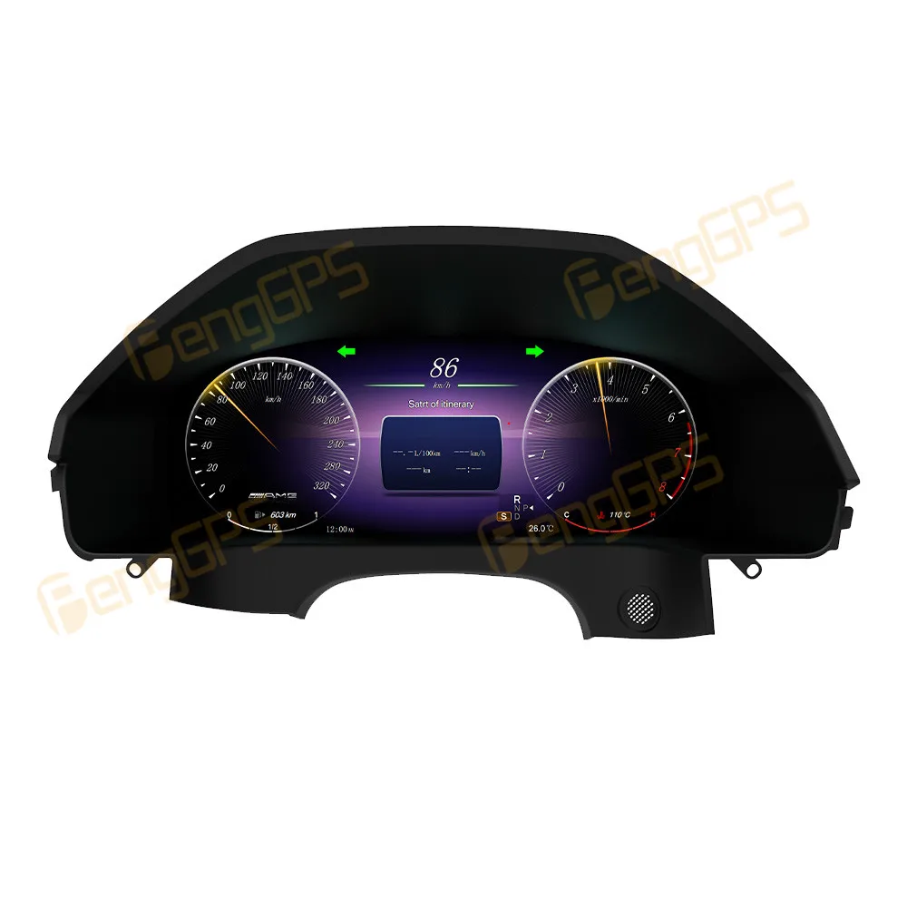Cluster Digital 12.3 Inci untuk Mercedes-benz E W212 2010-2015 Panel Instrumen LCD Virtual CockPit Pengukur Kecepatan Dasbor Linux