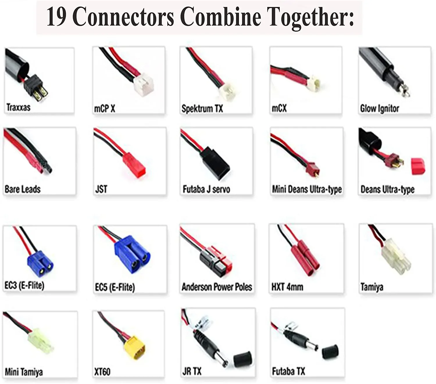 Multifunctional Lipo Battery 19IN1 19 in 1 Multi Charger Plug Convert Cable Transfer Line RC Accessories For IMAX B6 Charger