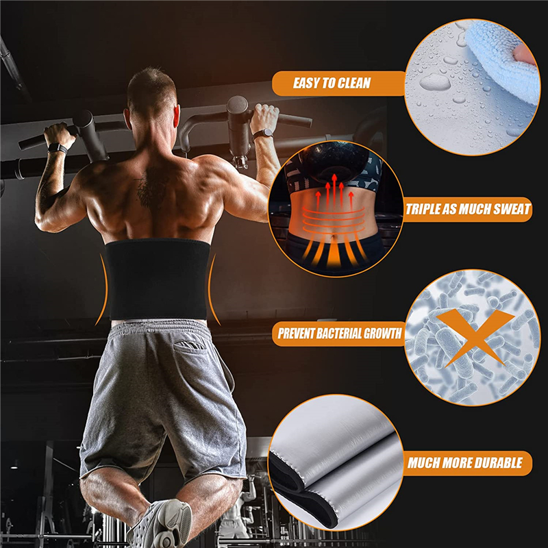 Unisex เอว Trimmer Belly Wrap กีฬาเหงื่อเทรนเนอร์หน้าท้องออกกําลังกาย Body Shaper Tummy Control Slimming ลดน้ําหนักเข็มขัด