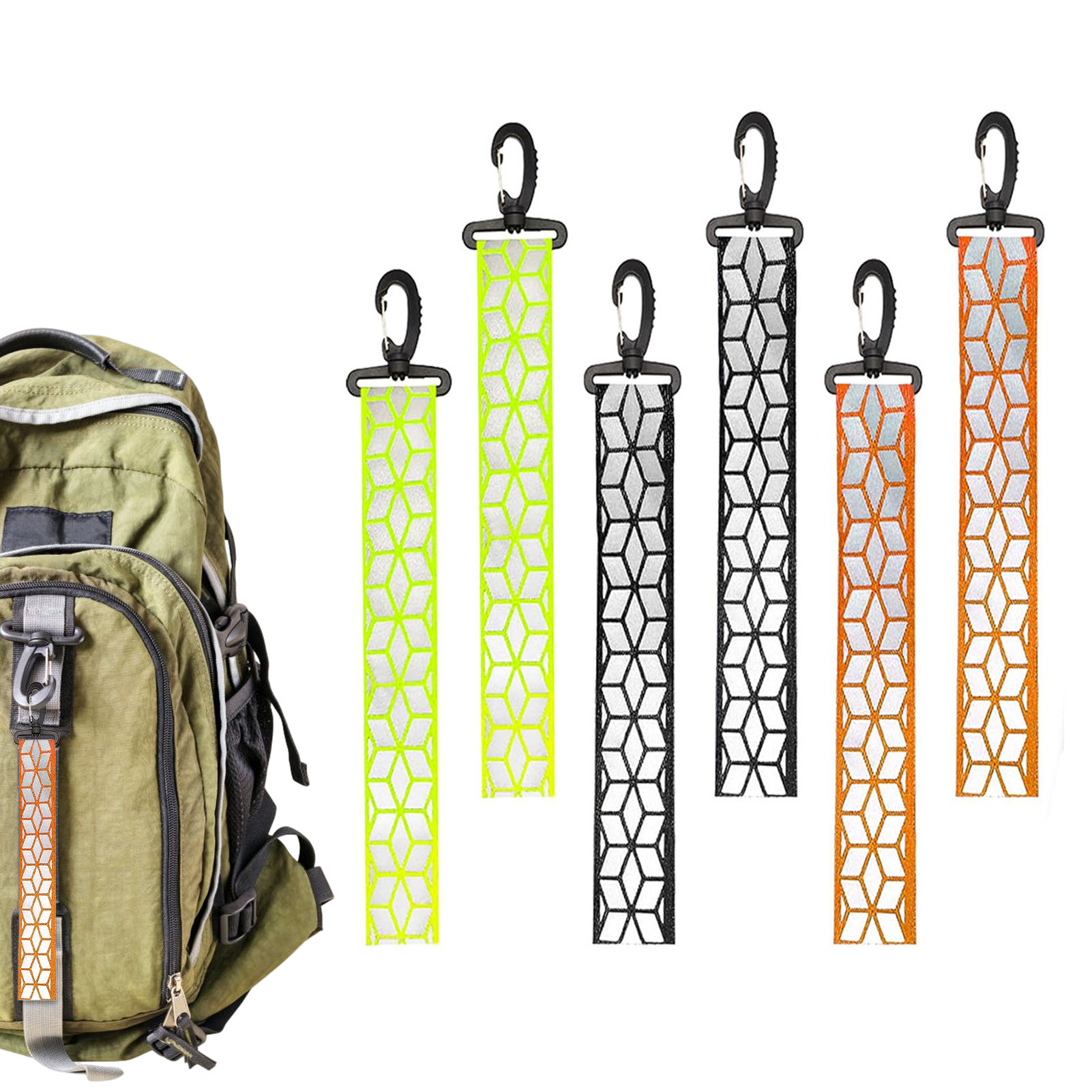 Reflective Straps For Backpack Reflective Safety Keychain For Backpack Carefully Designed Safety Supplies For Camping