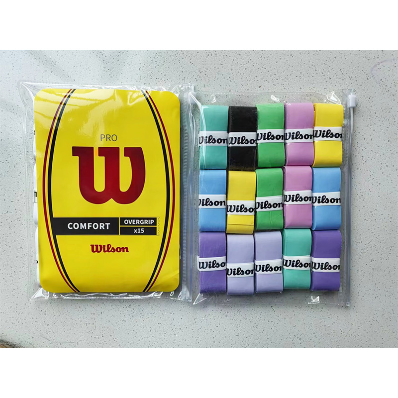 Wilson TENNIS Overgrip ดั้งเดิมไม้แบตมินตันกาวในตัวเหนียวไม่ลื่นไม้เทนนิสชายหาดแร็กเกต Sweatband Grip
