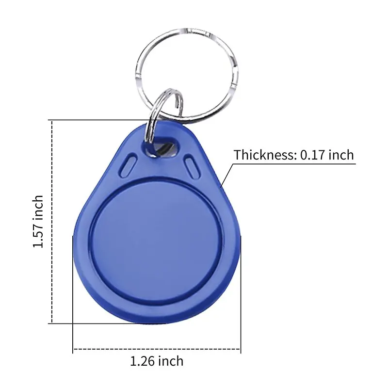 Blau 13,56 pcs/pack rfid mhz ic Schlüssel anhänger Token Schlüssel ring für die Zugangs kontrolle kompatibel mit mifare classic 1k Karte