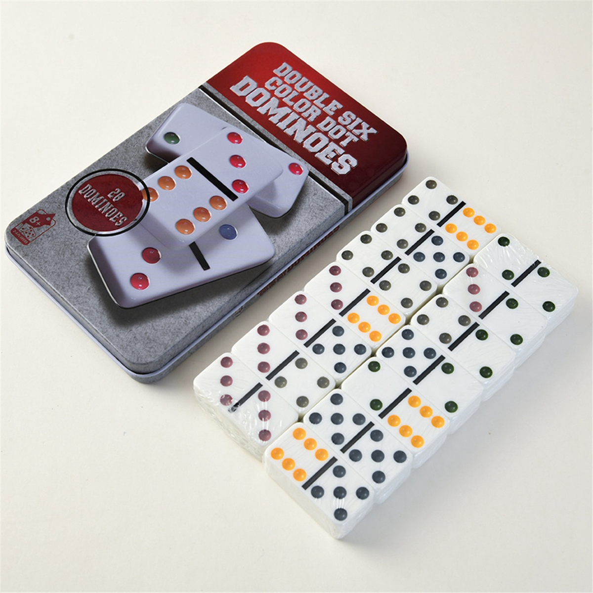 BAAU Ivory Domino Set, Domino Bordspel, Ouder-kind Interactief Schaken en Kaarten Zwarte Verpakking