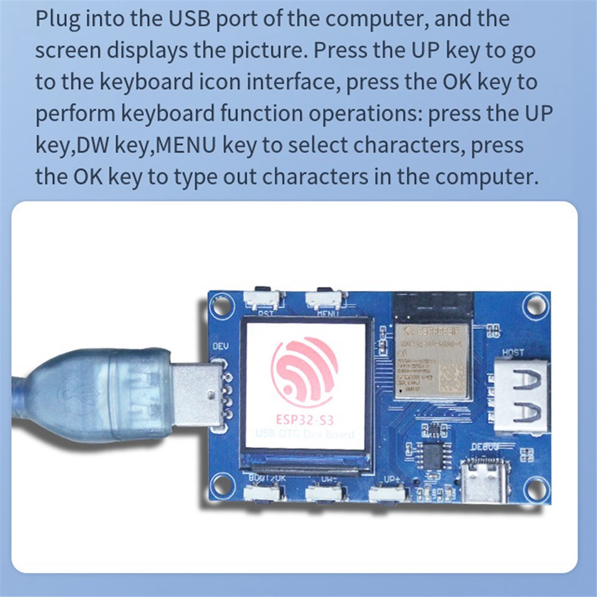 Placa de prueba de evaluación USB OTG, ESP32S3, compatible con Wi-Fi y BLE5.0, módulo de placa de desarrollo de funcionalidad inalámbrica