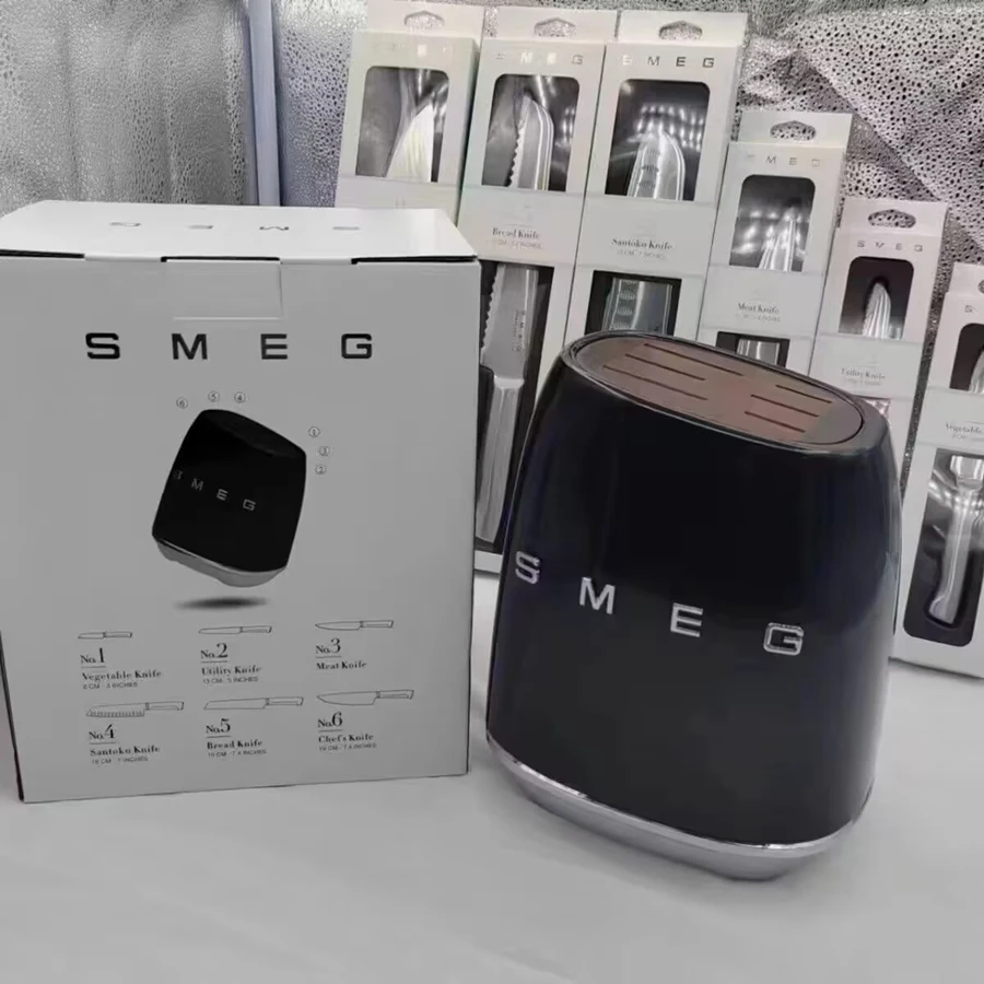 Smeg  Luxury Retro Design Knife Holder Not Include Knives High-quality Kitchen Tool Kitchenware Carrier Home Water cup