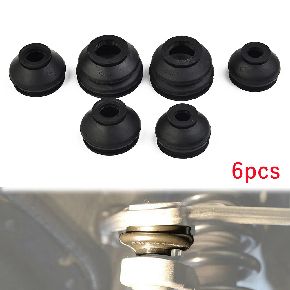 6 Pcs Ball Joint Boot Car Suspension Steering Ball Joint Dust Boot Cover Turn To Rod Arm Ball Head Dust Protection Rubber Cover