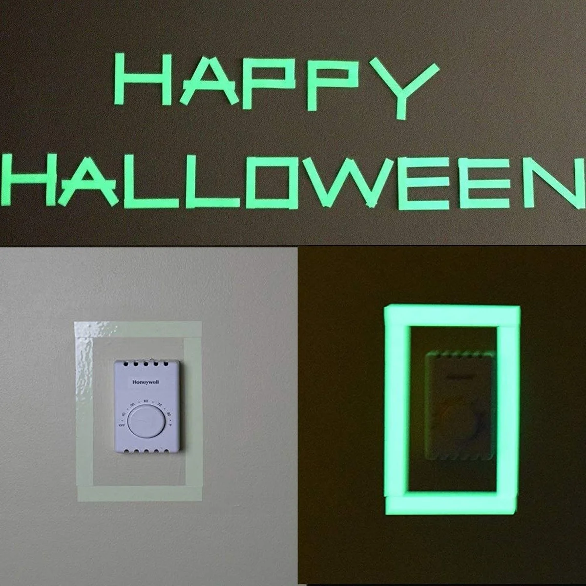1 rouleau 1CM * 3M ruban lumineux autocollants d'avertissement d'incendie d'escalier scène vert Fluorescent Anti-collision autocollant d'avertissement ruban luminescent
