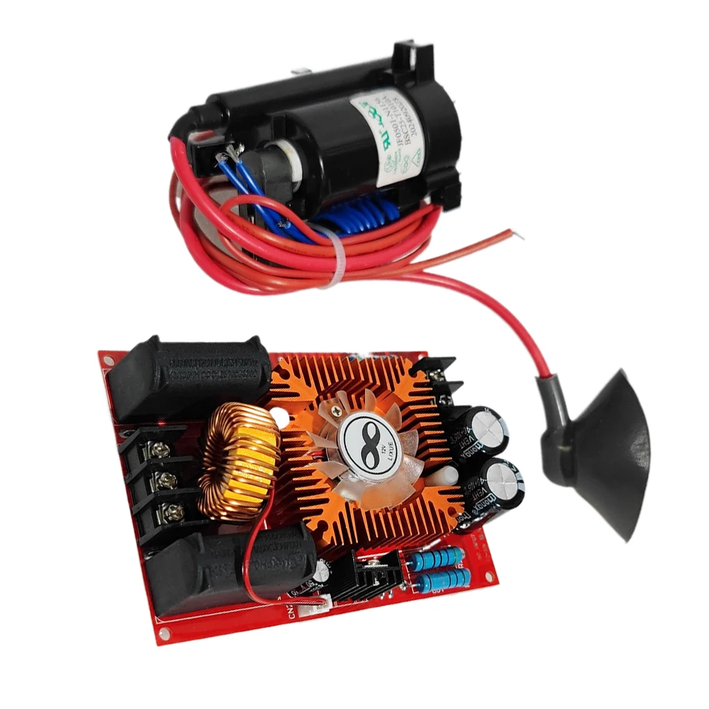 Kit electrónico DIY 250W 15A DC12-30V ZVS bobina Tesla Flyback controlador bobina de encendido SGTC generador Marx placa de alto voltaje con ventilador