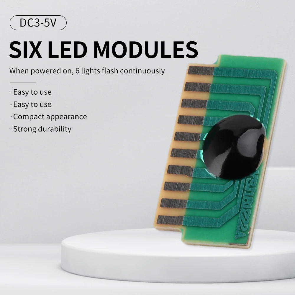 5 Stück DC 3–5 V 6 LED-Blitzmodul 6 Kanal Flusslicht Scrolllicht Steuermodul Zyklus blinkend