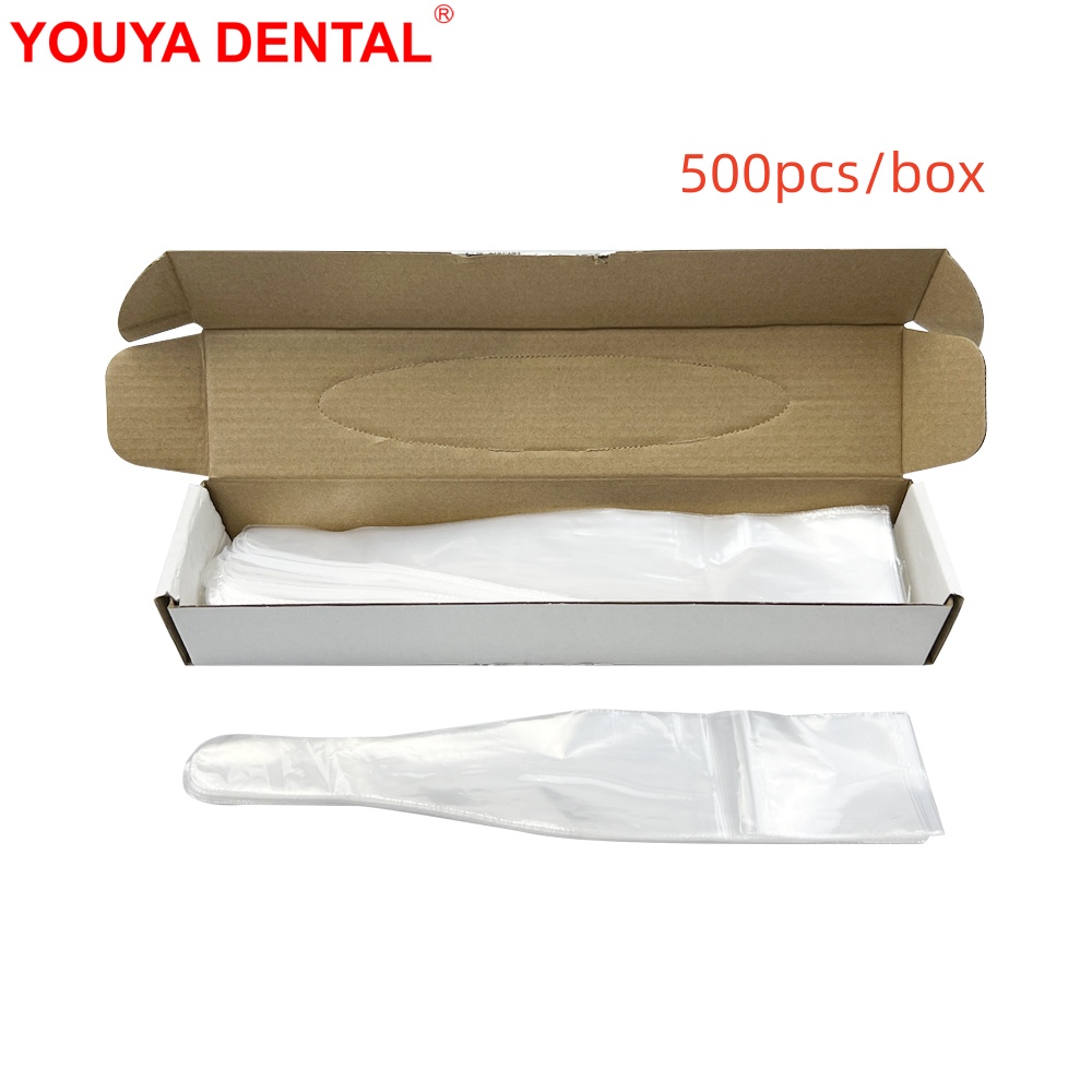 Penutup kamera Intraoral Dental 500 buah/kotak selubung kamera Intraoral sekali pakai untuk Film endoskopi kedokteran gigi menangani lengan pelindung