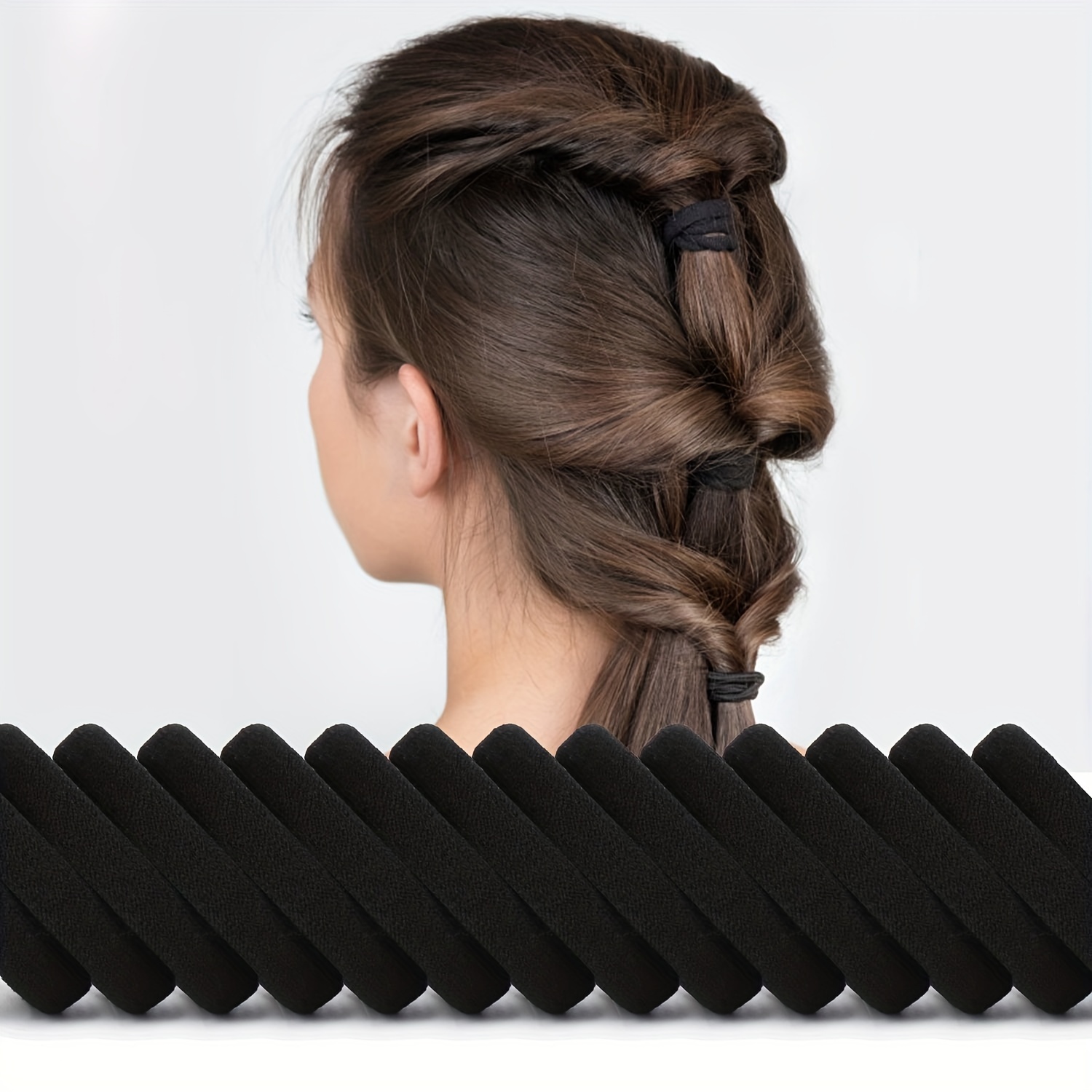 Faixa elástica de toalha, versão coreana, faixa de borracha sem costura, cabelo amarrado para adultos e mulheres, acessórios simples