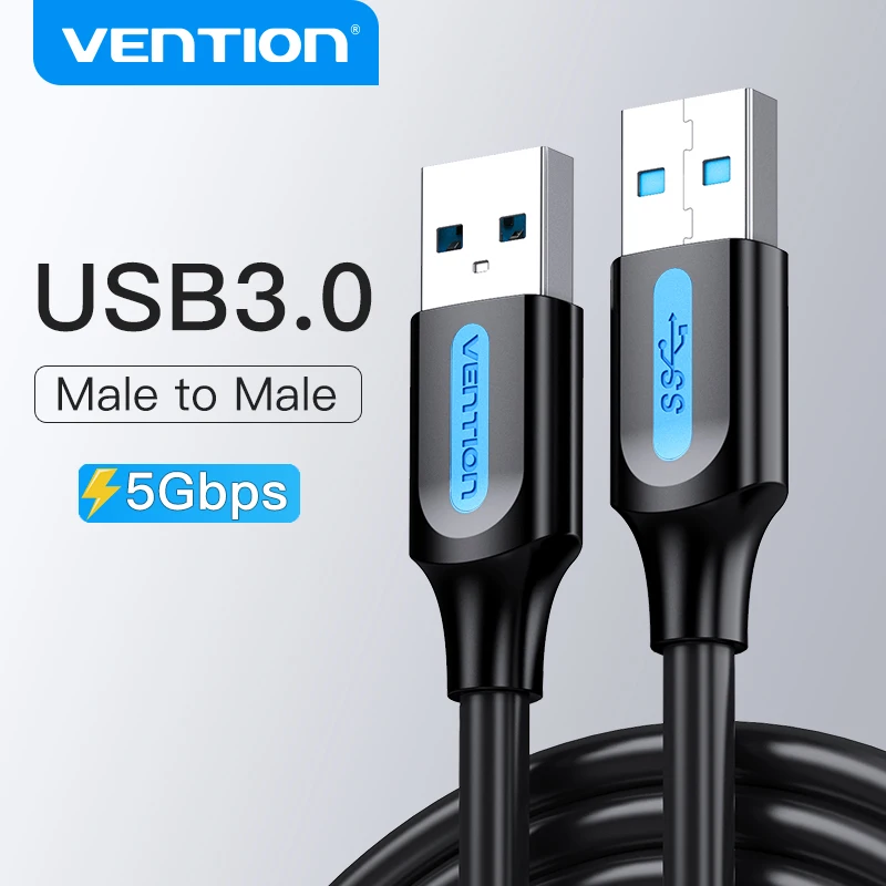 Vention-Cable de extensión USB a USB, extensor macho a macho, 3,0, 2,0, para disco duro, caja de TV, radiador, USB 3,0