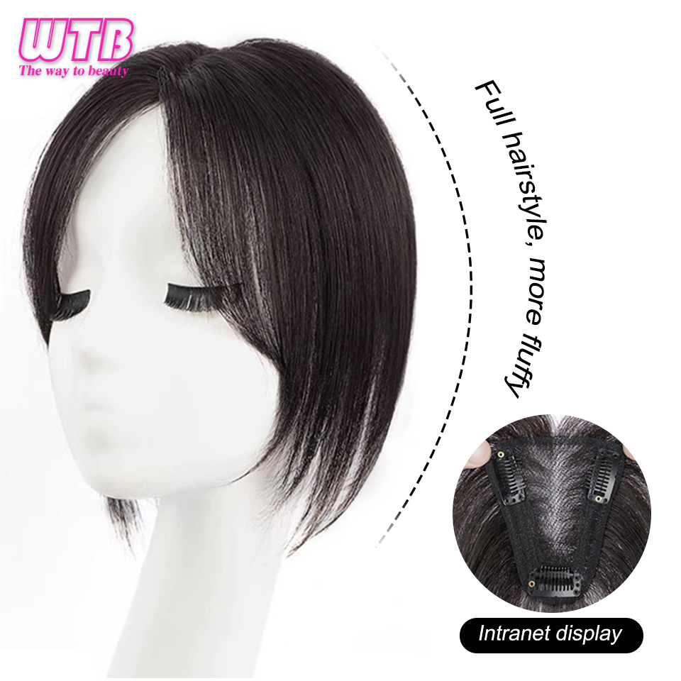 Franja De Cabelo Sintético Para Mulheres, Extensão Natural Do Cabelo, Grampo De Cabelo De Franja Falsa, Franja De Ar Francês, Peruca HighTemperature