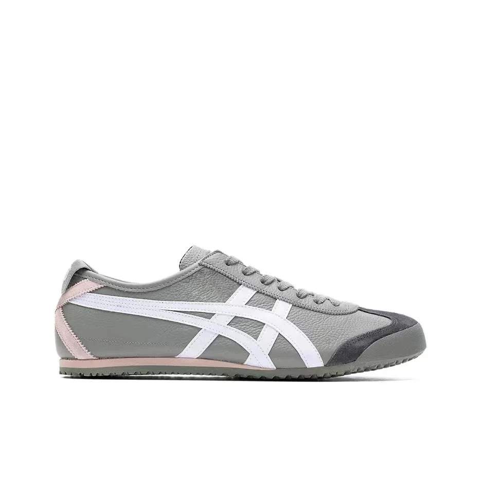 Asics Onitsuka Tiger MEXICO 66 รองเท้าวิ่งแบบสวมสําหรับผู้ชายและผู้หญิงรองเท้าผ้าใบหนังคลาสสิก