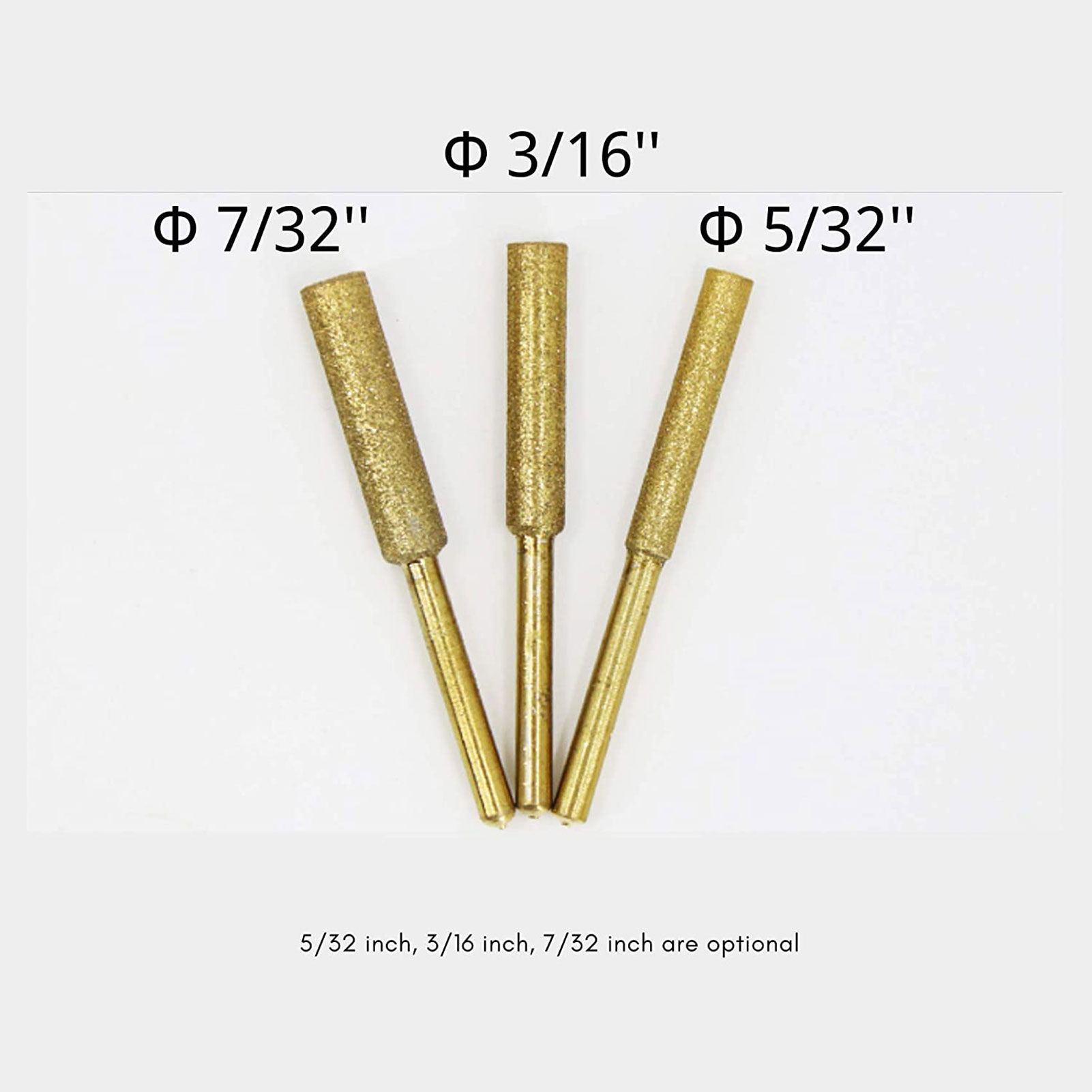 8Pcs Chainsaw Bits Titanium Plated Diamond Sharpener High Hardness Electric Chainsaw File 4/4.8/5.5mm Chainsaw Sharpener Stone