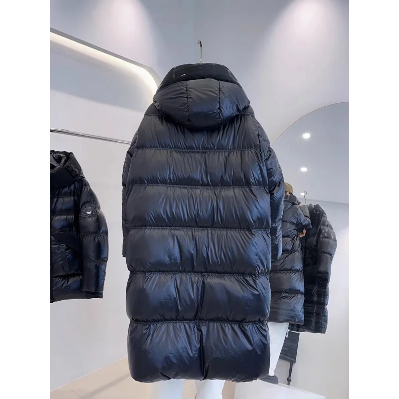 Women's Winter Down Jacket Hooded White Duck Down Coat Glossy Warm Thickened Long Short Puffer Jacket Windproof New in Coats