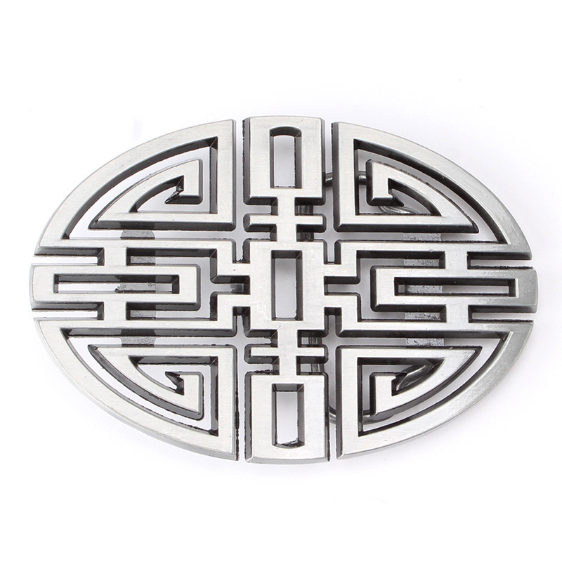 Chinese Character Alloy Belt Buckle, Imsupplies Saúde e Longevidade