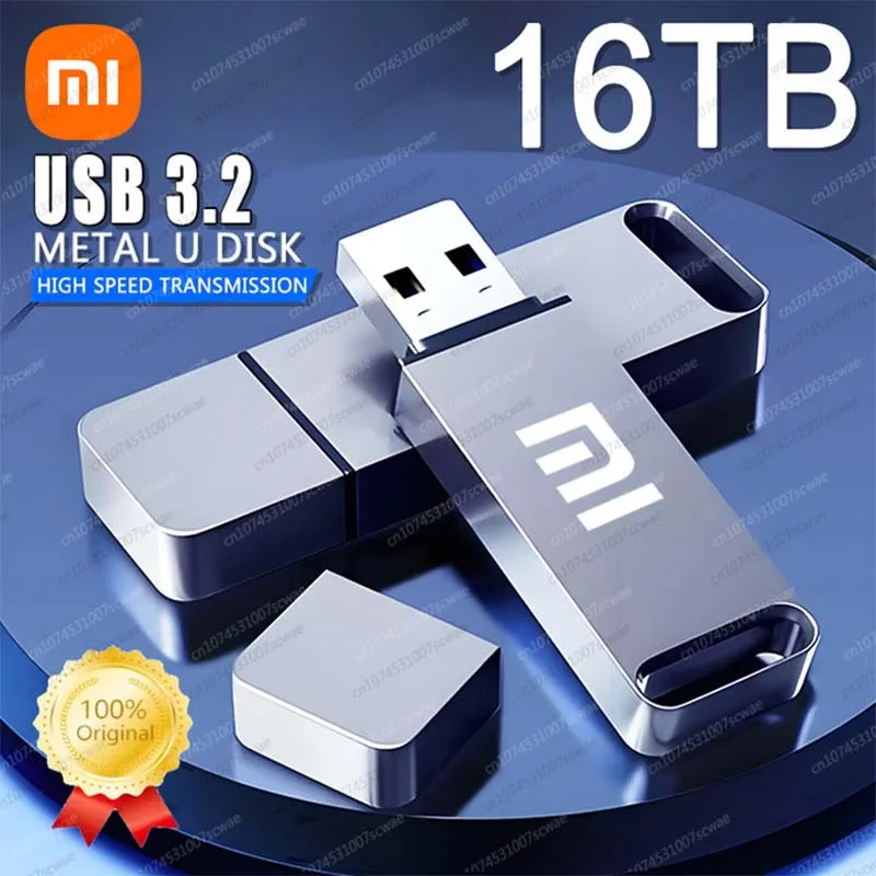 Unidad Flash Xiaomi USB 3,2, 16TB, interfaz tipo C de 8TB, memoria de Metal de capacidad Real, unidad de memoria Flash de alta velocidad, memoria U