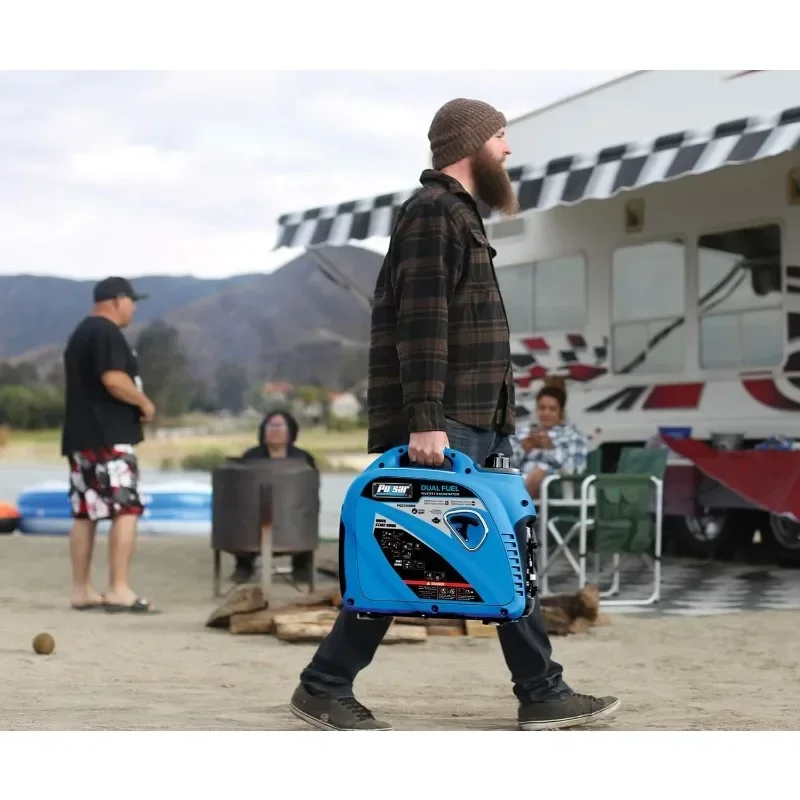 Hot Sellers.2,200W Portable Dual Fuel Quiet Inverter Generator with USB Outlet & Parallel Capability, CARB Compliant.NEW