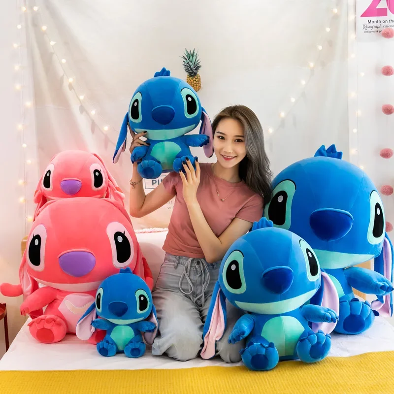 20-60 ซม.ขนาดยักษ์ Lilo & Stitch คู่การ์ตูนตุ๊กตา Plush อะนิเมะ Plushs ของเล่นจี้ของเล่นหมอนเด็กของขวัญวันเกิด