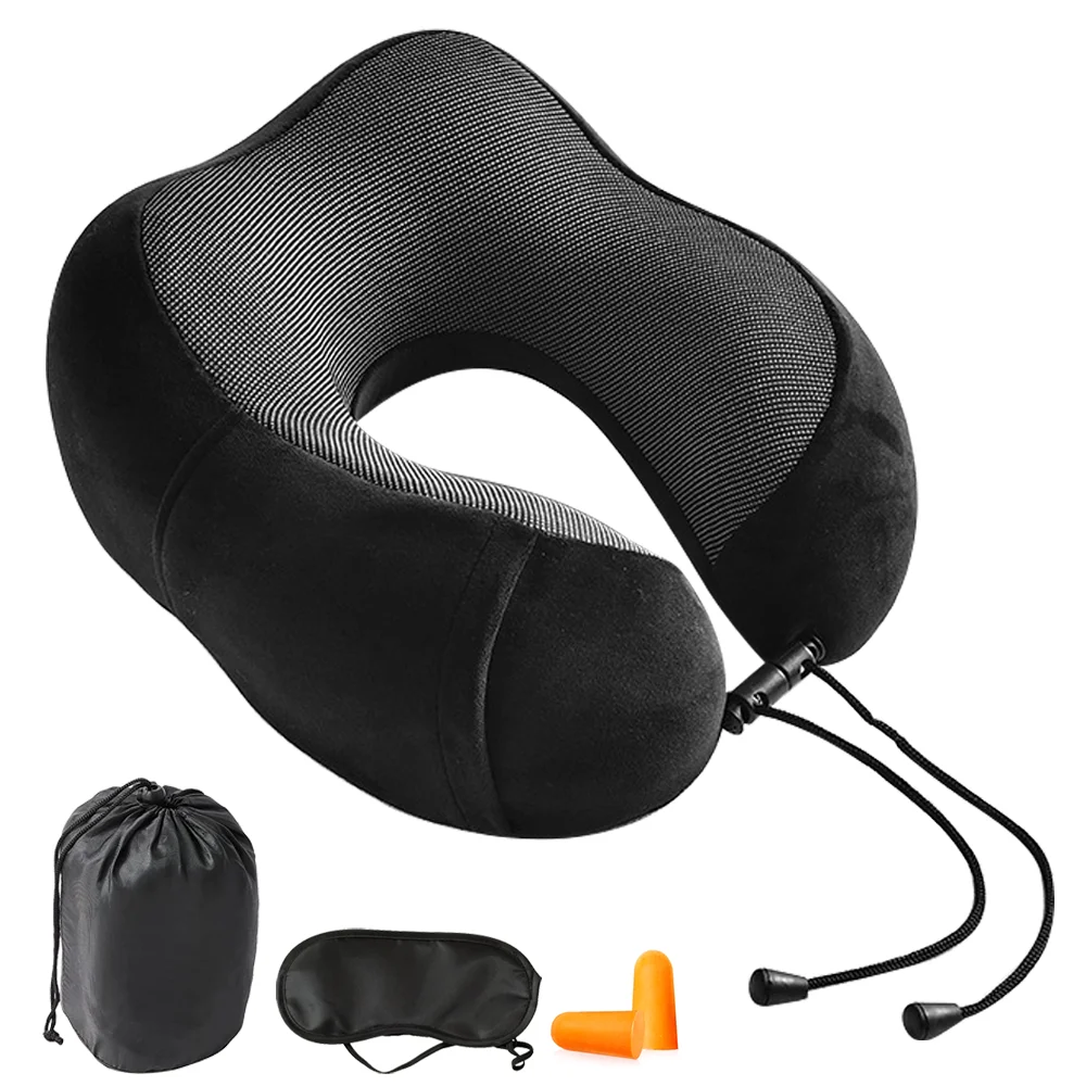Memory Foam Cuscino a forma di U Supporto per il collo Viaggio Studente portatile Aiuto per dormire Cuscino per aereo Schienale Cuscino per il collo Cuscino per il collo