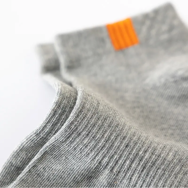5 pares moda pano padrão barco meias primavera e verão fino estilo Mens cor sólida meias casuais esportes meias