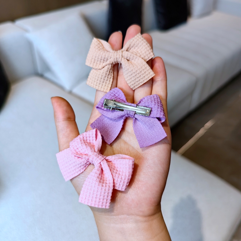 6 pçs algodão macio arco hairpin menina doce xadrez design hairpin cor bloco delicado hairgripe presilhas kawaii criança acessórios