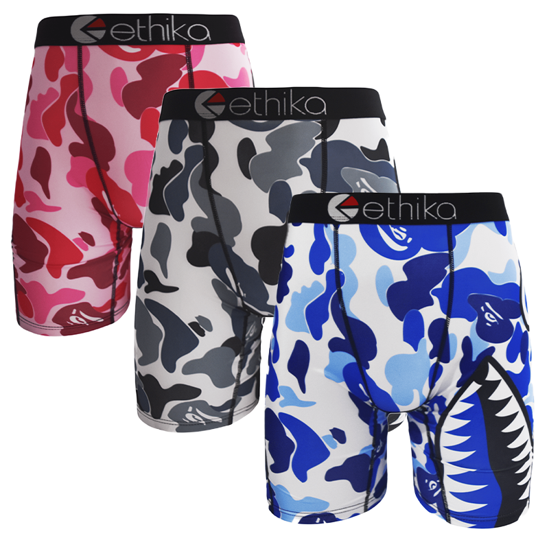 Ethika Männer Unterwäsche Boxer atmungsaktiv sexy Druck Männer Höschen Dessous männliche Unterhose Mann Boxer Slips Trunks plus Größe xxxl