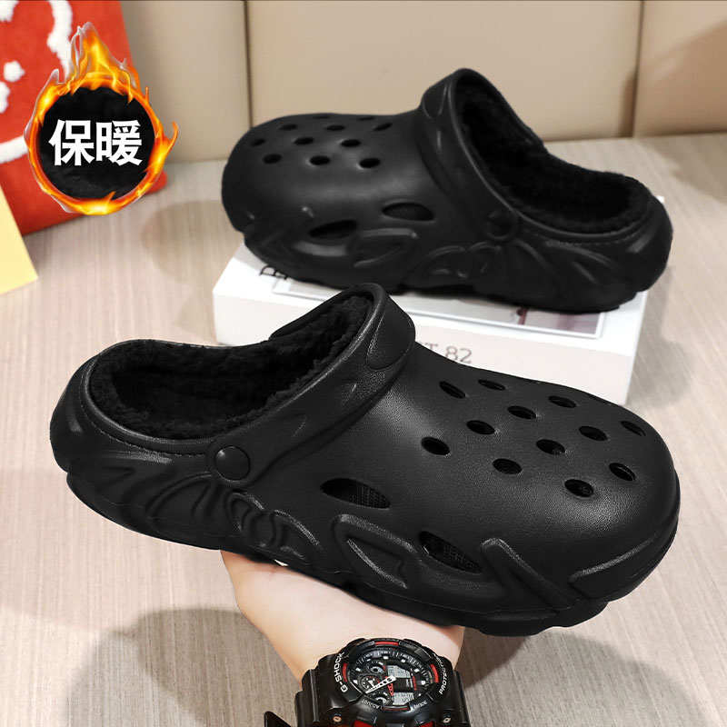 Zuecos de piel de felpa para invierno, zapatillas para hombre y mujer, pantuflas peludas cálidas para parejas, zapatos de algodón concisos para interiores, chanclas informales esponjosas