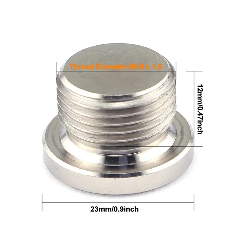 O2 sensor bung aço inoxidável montagem de oxigênio pólos e plugues adaptador m18 x 1.5 rosca entalhada estilo escape solda em bung com