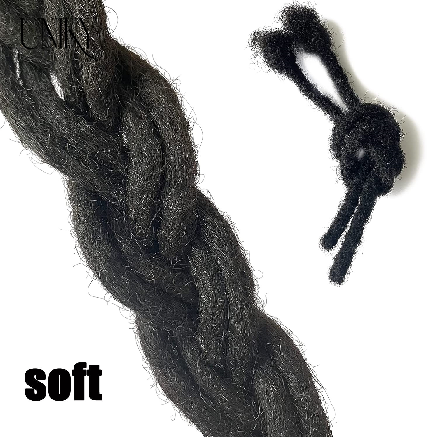 Echthaar-Dreadlocks, Haarverlängerungen, Häkelzöpfe, Großhandel, 6–18 Zoll, 60 Stränge, 100 % Echthaar-Loc-Häkelverlängerungen