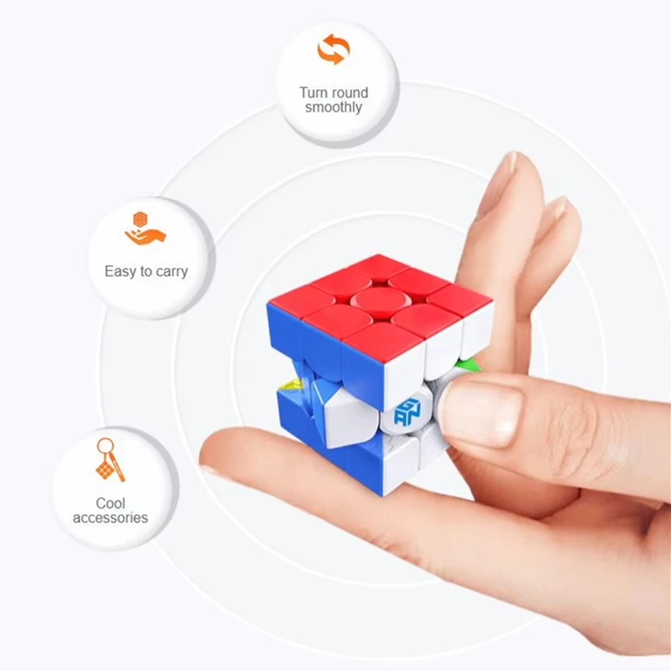 GAN330 Keychain 3x3x3 Magic Cube 30mm Cube Mini Magic Speed Cube Stickerless Puzzle Pocket Cubes peed game children's toy gift