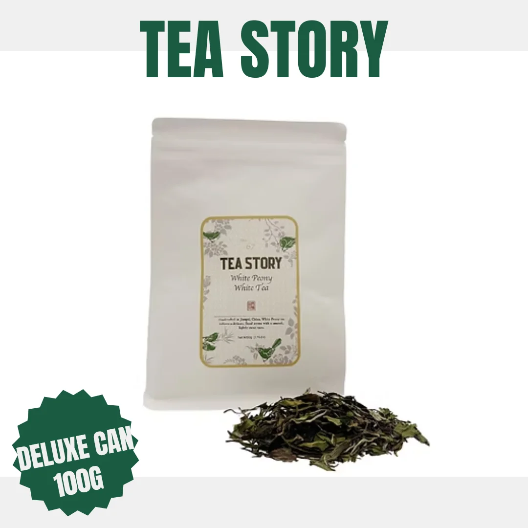 Tea Story White Peony Tea [Skin Radiance] Sun-Withered Antioxidant Blend,  Loose Leaf 100g