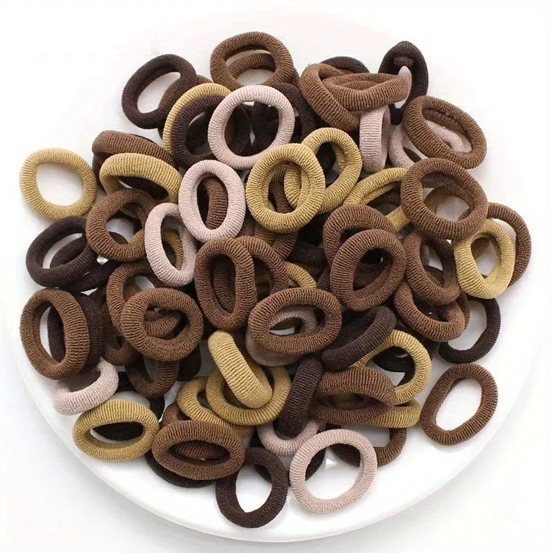 Fasce elastiche per capelli colorate vibranti da 200 pezzi per ragazze e donne - Piccoli supporti per coda di cavallo in gomma per acconciature eleganti e tutti i giorni