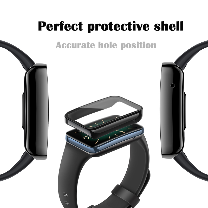 For Mi Band 7 Pro Case PC Full Cover+Tempered Film Hard Case For Xiaomi Mi Band 7Pro with Strap Casing Screen Protector shell