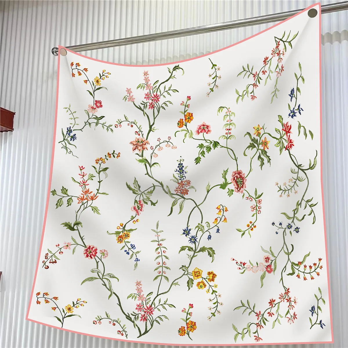 VREOVOR 90Cm Franse Vogels Jungle Bloemen Hoge Kwaliteit Twill Reizen Sjaal Zonnebrandcrème Grote Vierkante Sjaal Decoratieve Mode Trend