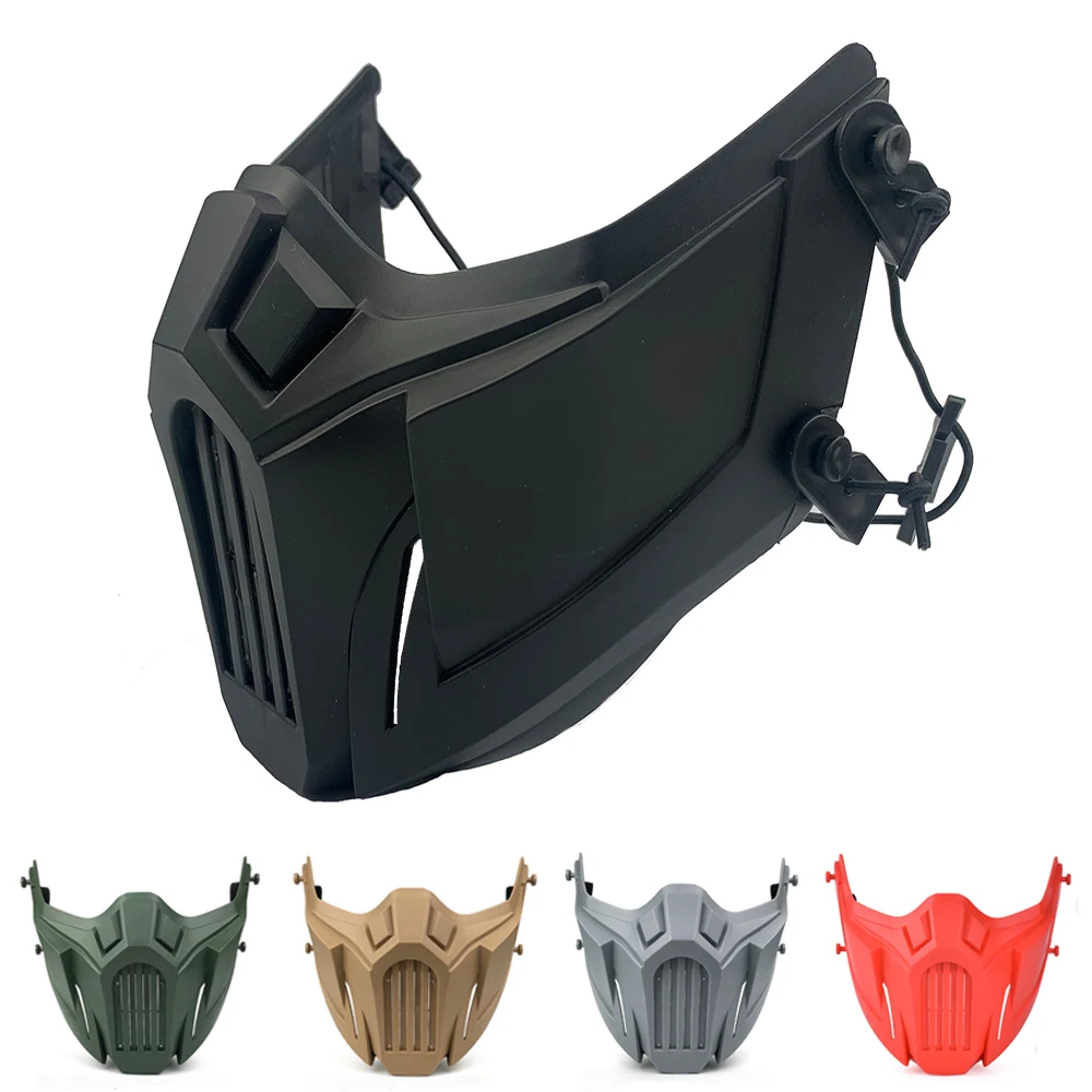 Maschera protettiva tattica a metà faccia Combattimento all'aperto Cs Wargame Copertine Attrezzatura Traspirante Cosplay Teschio Coperture Maschera da paintball
