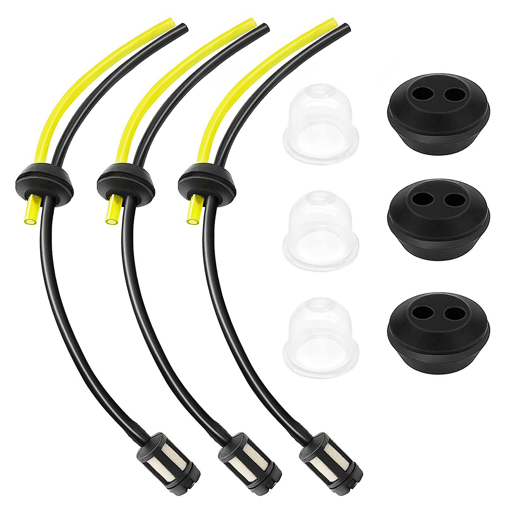Kit universel de filtre de conduite de carburant pour coupe gazon, 3 ensembles, pour débroussailleuse, tondeuse à gazon, apprêturs, tuyau de carburant, pièces d'outils de jardin
