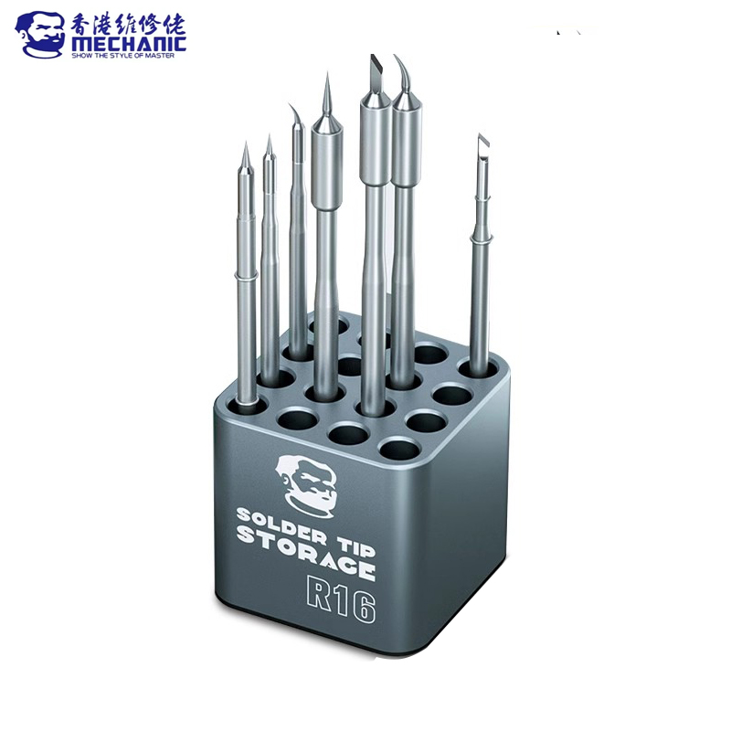 Caja de almacenamiento de puntas de soldador multifuncional mecánica R16 para C210 C245 C115 T12, organizador de núcleo de calefacción, soporte para cabezal de soldadura