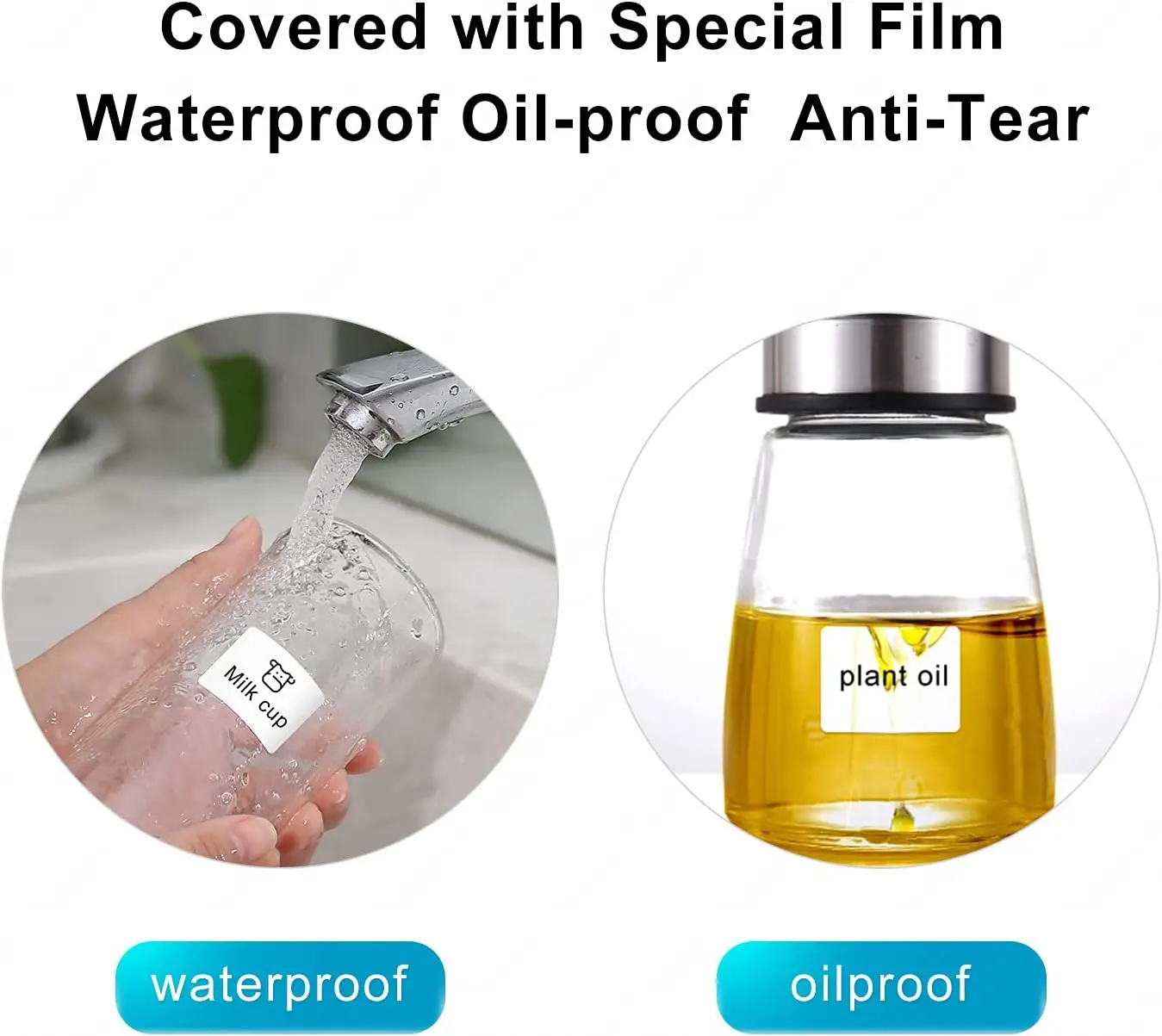 Niimbot-papel de impresión de etiquetas B21/B203/B3S/B1, adhesivo transparente con nombre, impermeable, autoadhesivo de dibujos animados