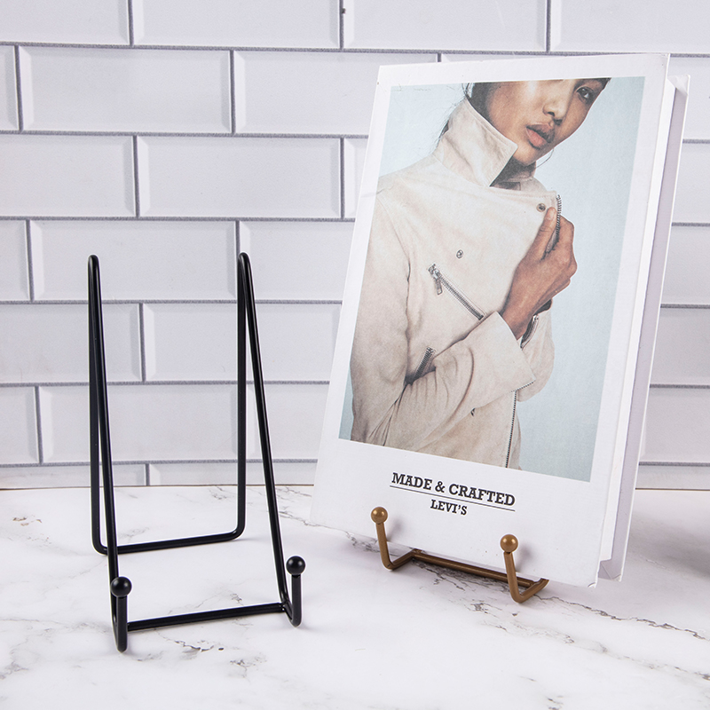 Picture Cavalete Metal Plate Display Stand, Photo Frame, Prato decorativo, Tabletop Arts, Suporte, 1pc