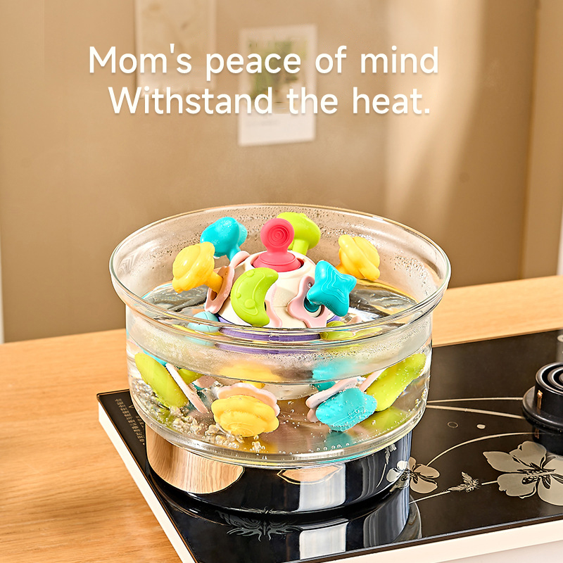 Jouets de Dentition Montessori pour Bébé de 0 à 12 Mois, Intelligence, Sensoriel, à Mâcher, Cadeau Apaisant